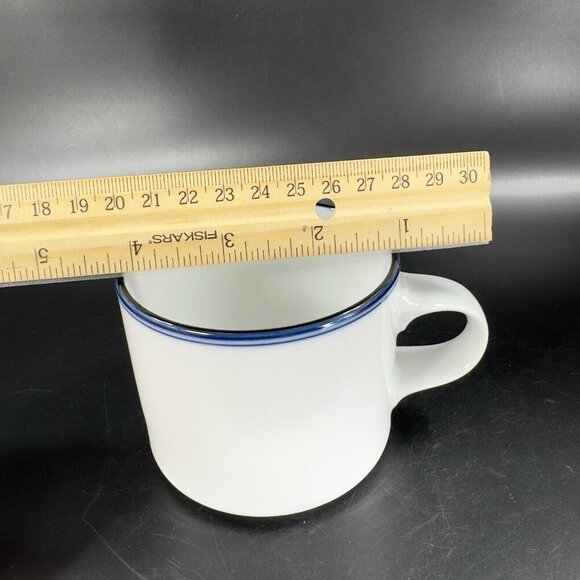 Dansk Concerto Allegro Blue Teacup And Saucer Set Mug Cup Portugal Ceramic White - Picture 13 of 16